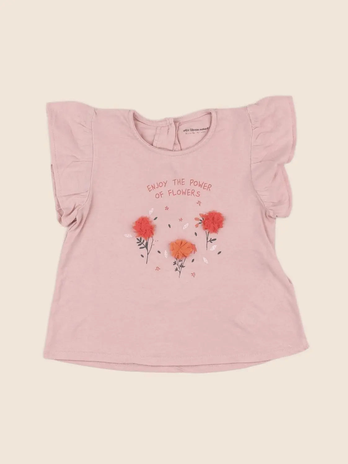 Vertbaudet - tee-shirt rose - 6 mois