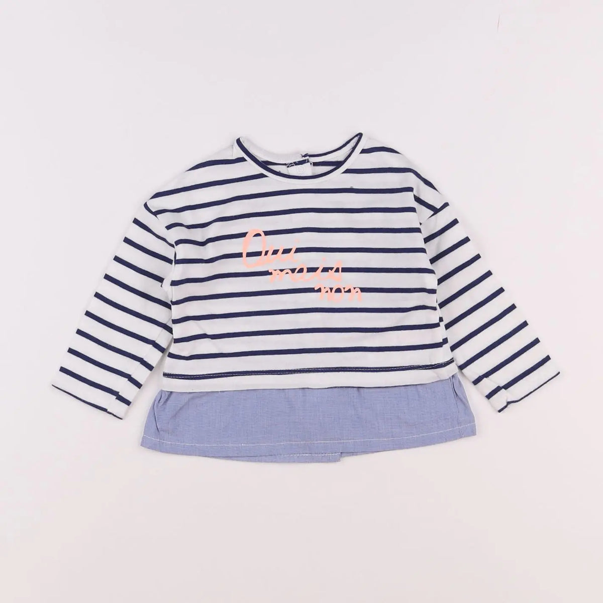 Vertbaudet - tee-shirt bleu - 9 mois