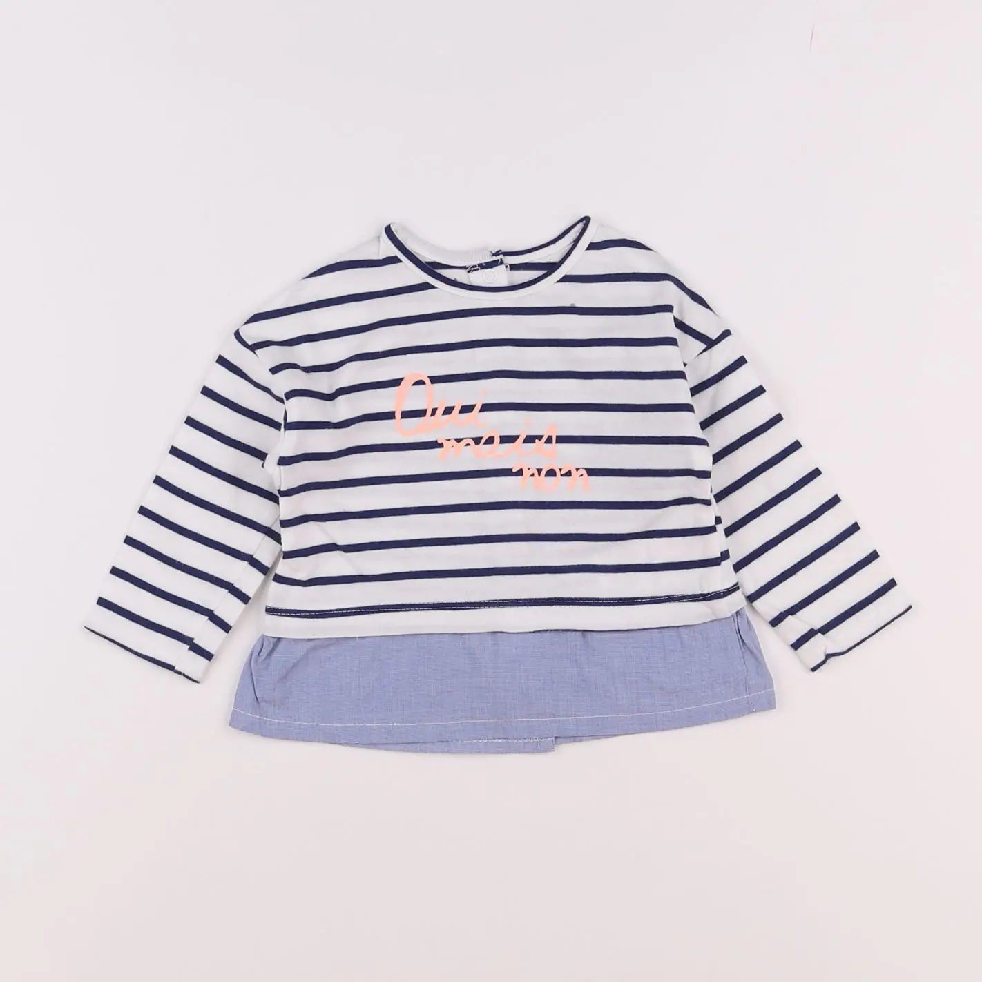 Vertbaudet - tee-shirt bleu - 9 mois