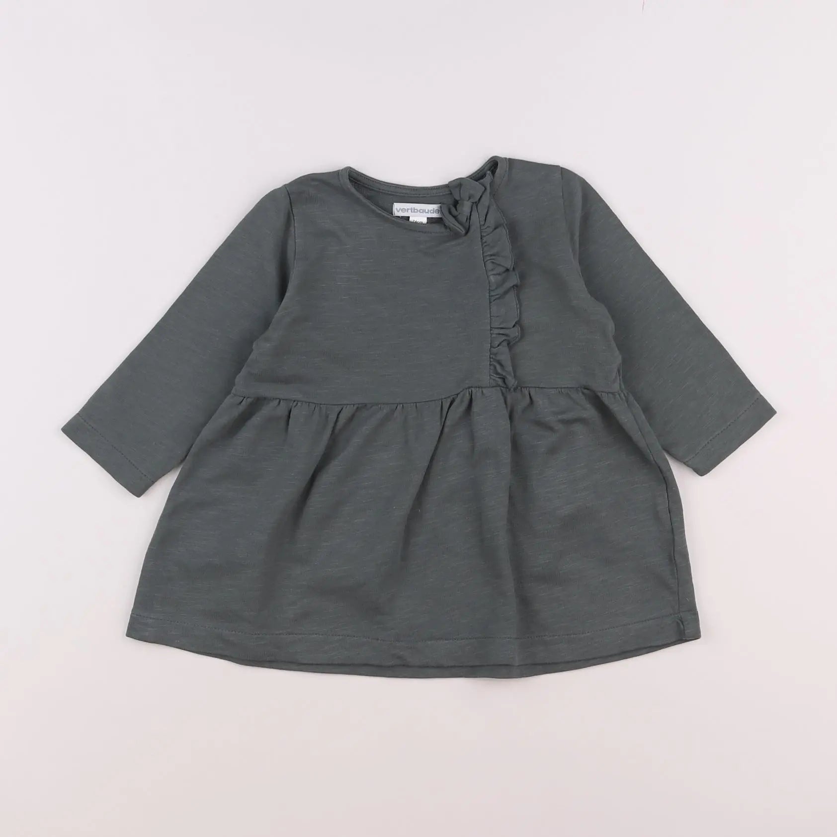 Vertbaudet - robe vert - 12 mois