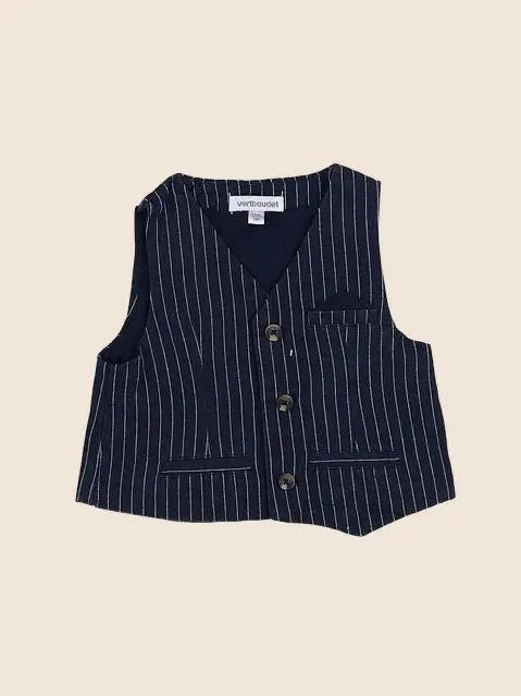 Vertbaudet - gilet bleu - 12 mois