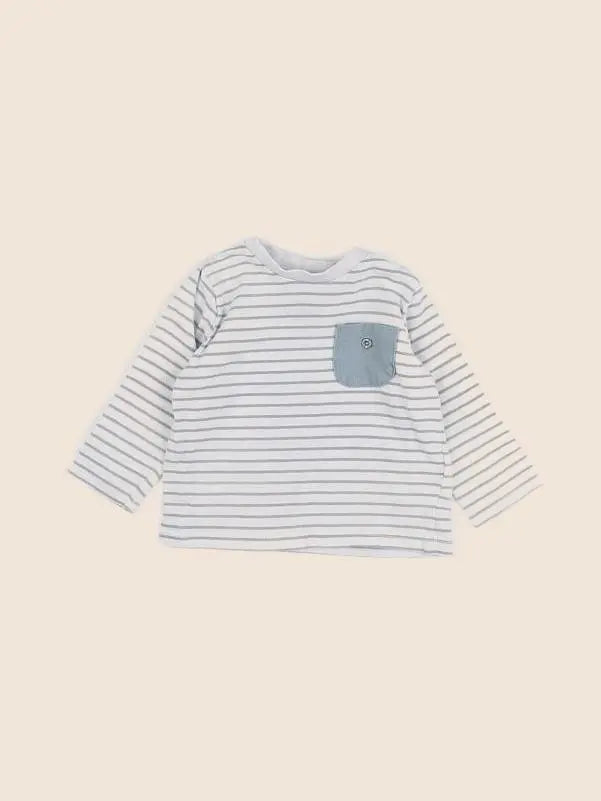 Vertbaudet - tee-shirt bleu - 6 mois