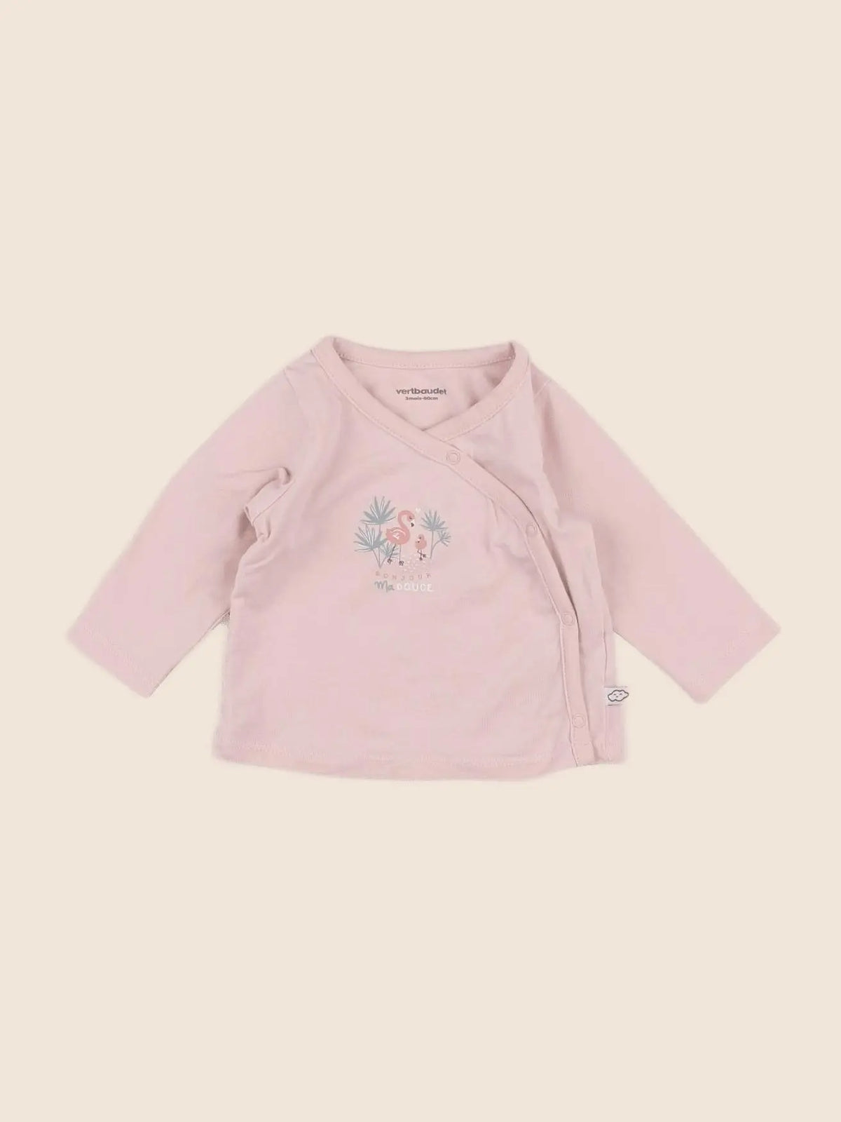 Vertbaudet - tee-shirt rose - 3 mois