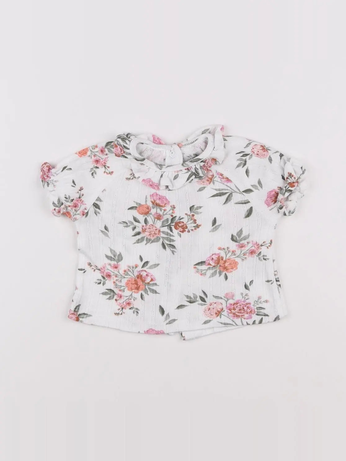 Vertbaudet - tee-shirt blanc - 3 mois