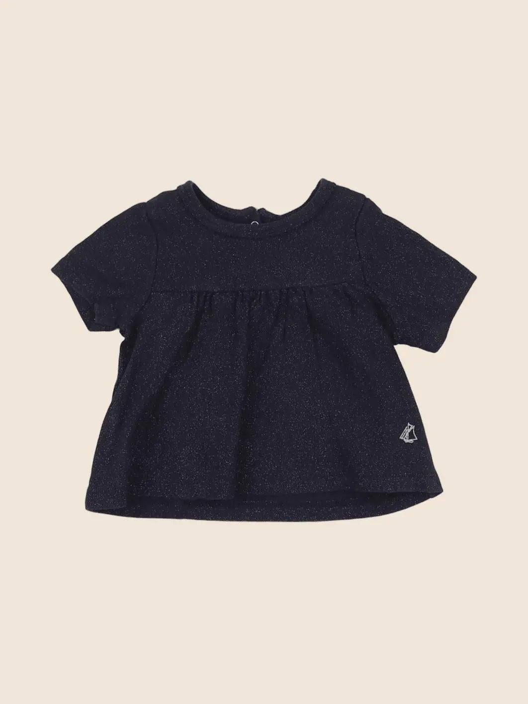 Petit Bateau - tee-shirt bleu, or - 3 mois