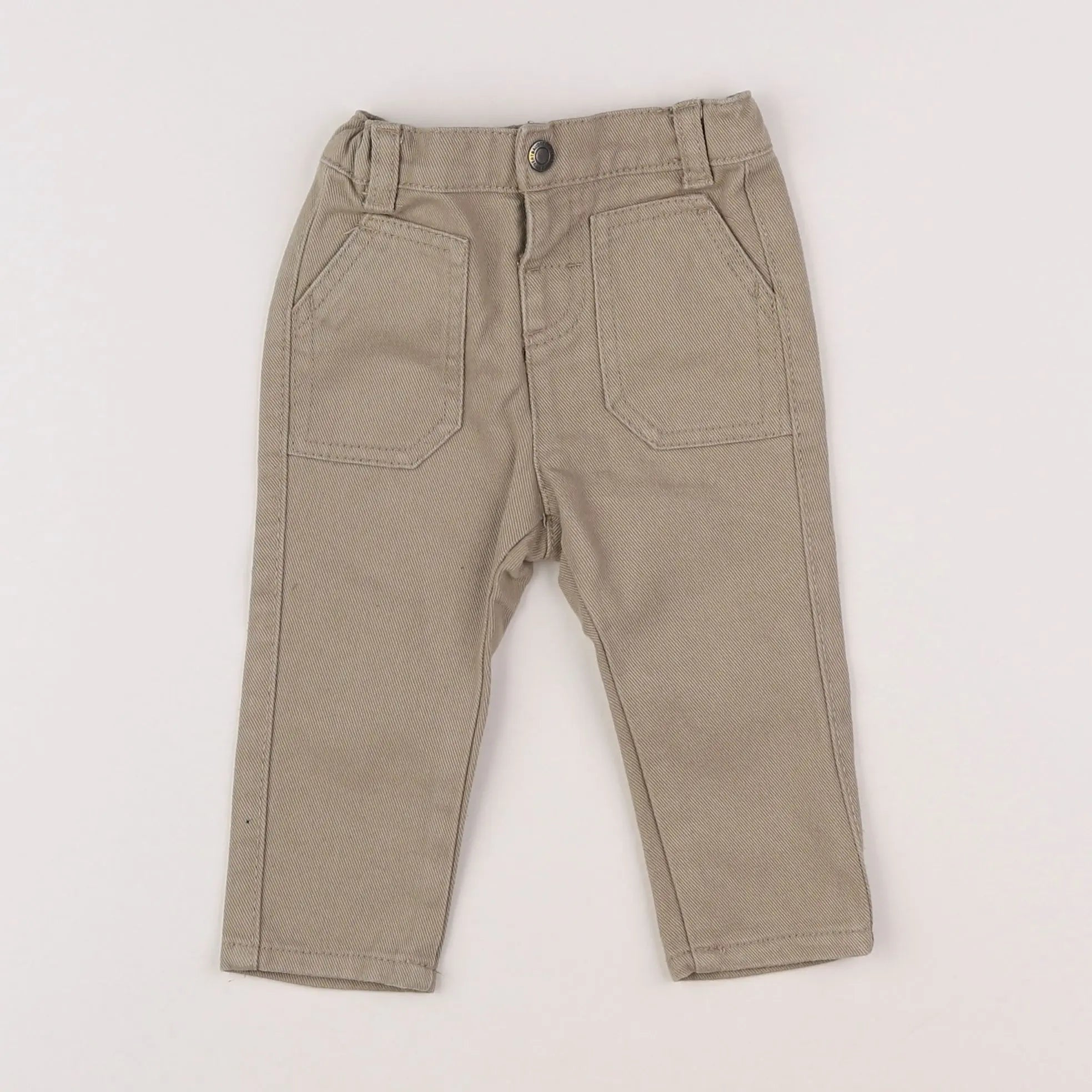 Vertbaudet - pantalon taupe - 6 mois