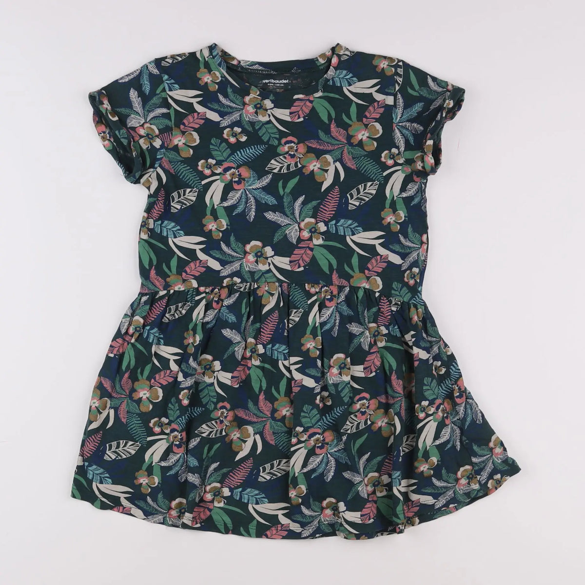 Vertbaudet - robe vert - 8 ans