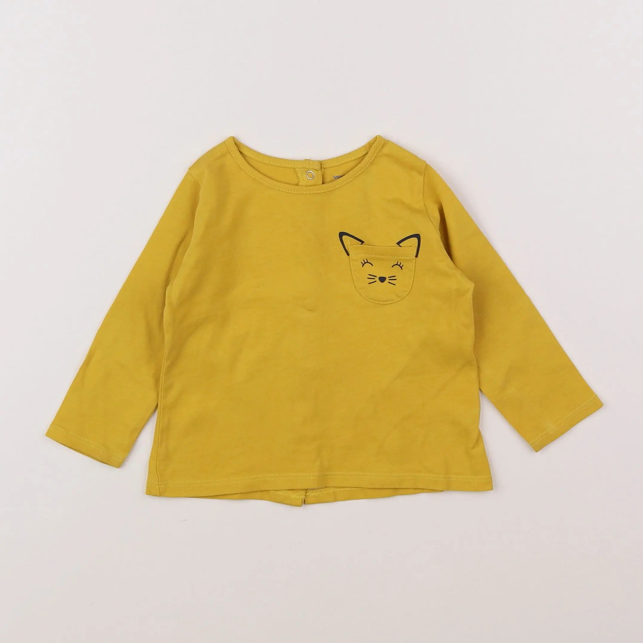 Vertbaudet - tee-shirt jaune - 9 mois