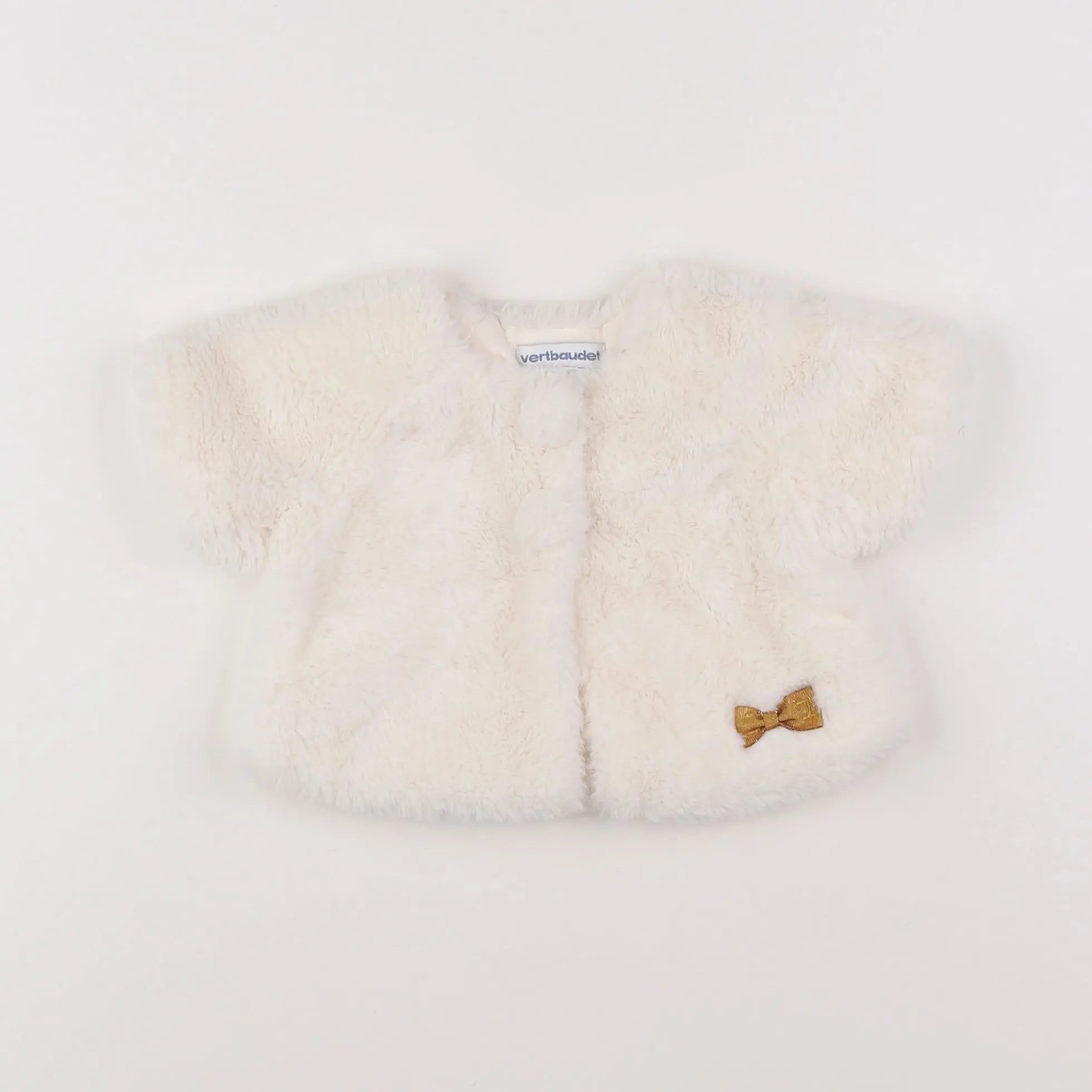 Vertbaudet - gilet beige - 6 mois