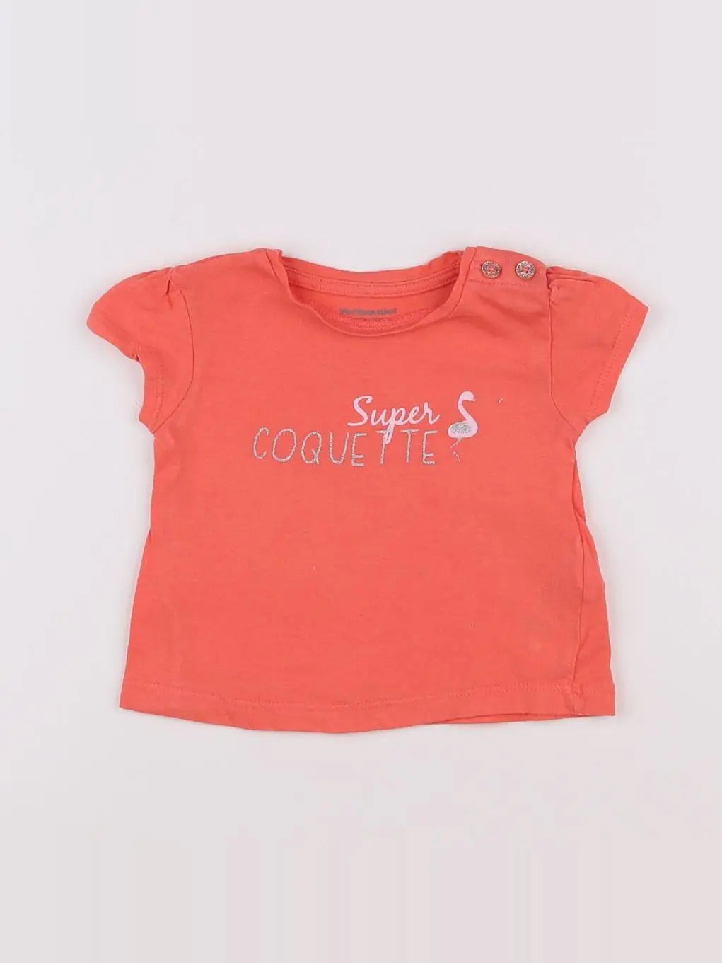 Vertbaudet - tee-shirt orange - 3 mois