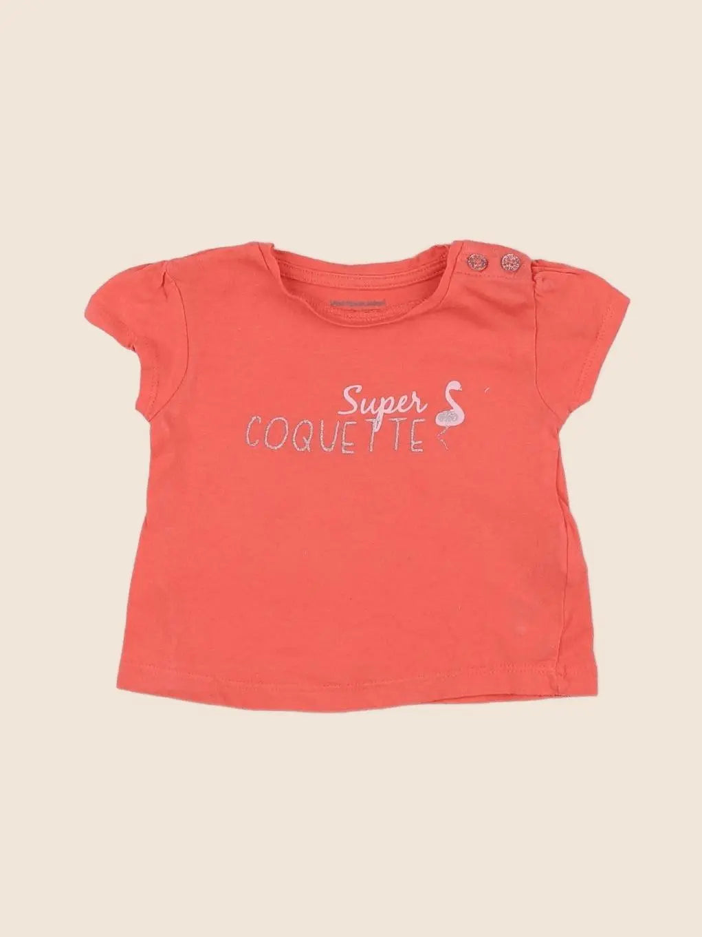Vertbaudet - tee-shirt orange - 3 mois