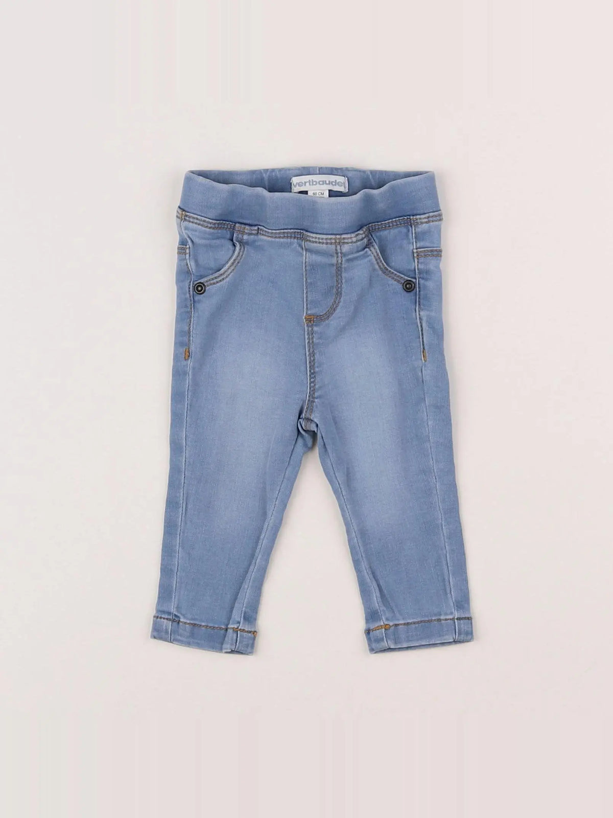 Vertbaudet - jegging bleu - 3 mois