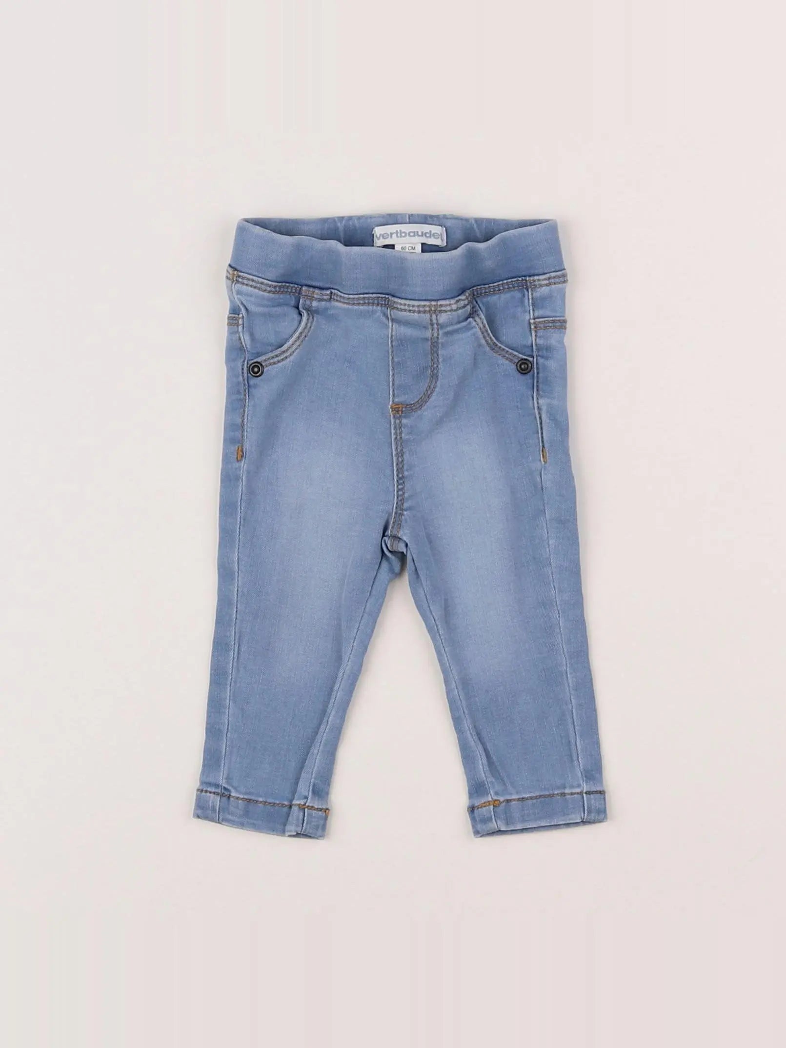 Vertbaudet - jegging bleu - 3 mois