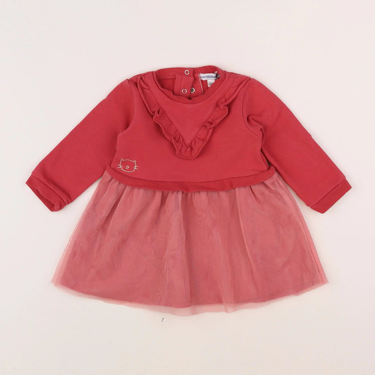 Vertbaudet - robe rose - 12 mois