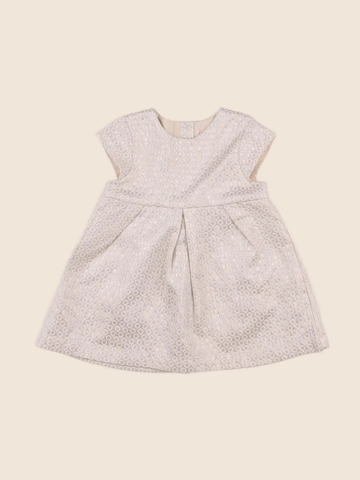 Vertbaudet - robe argent, rose - 9 mois