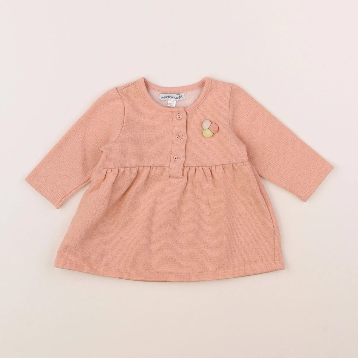 Vertbaudet - robe rose - 3 mois