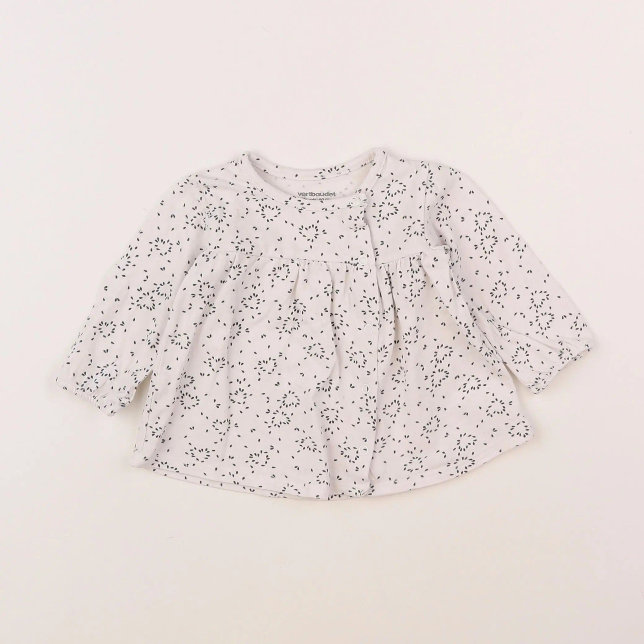 Vertbaudet - tee-shirt blanc - 3 mois