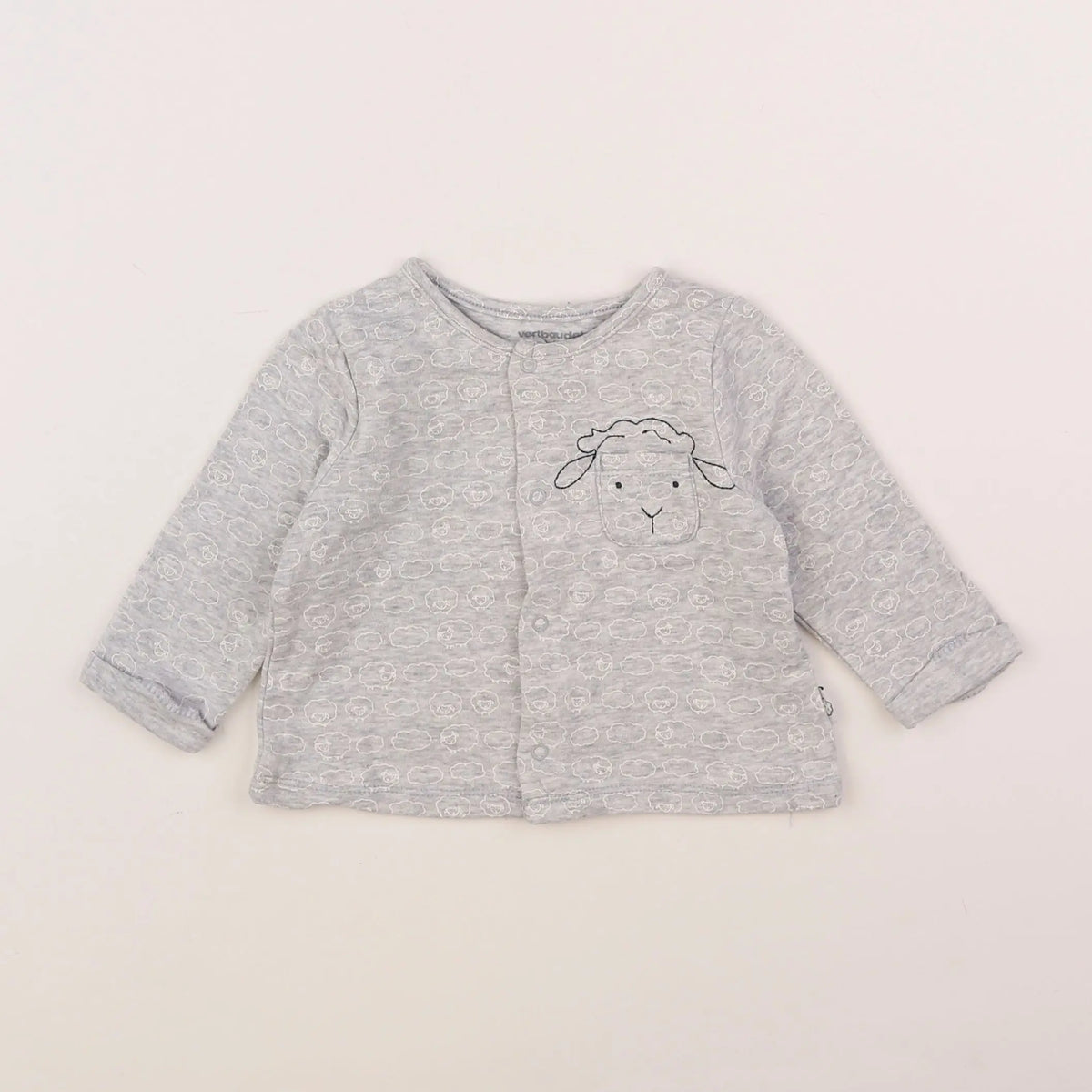 Vertbaudet - tee-shirt gris - 6 mois