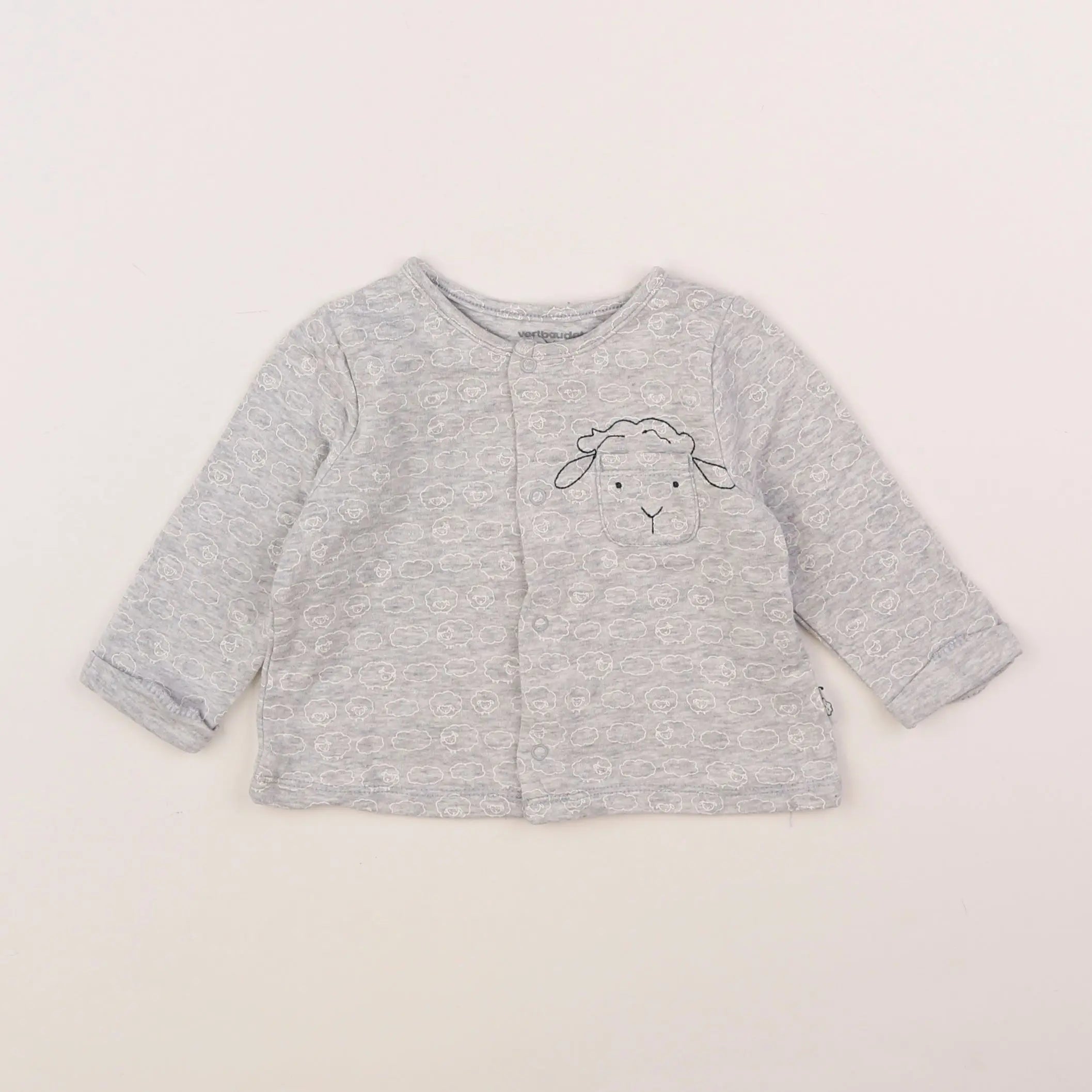 Vertbaudet - tee-shirt gris - 6 mois