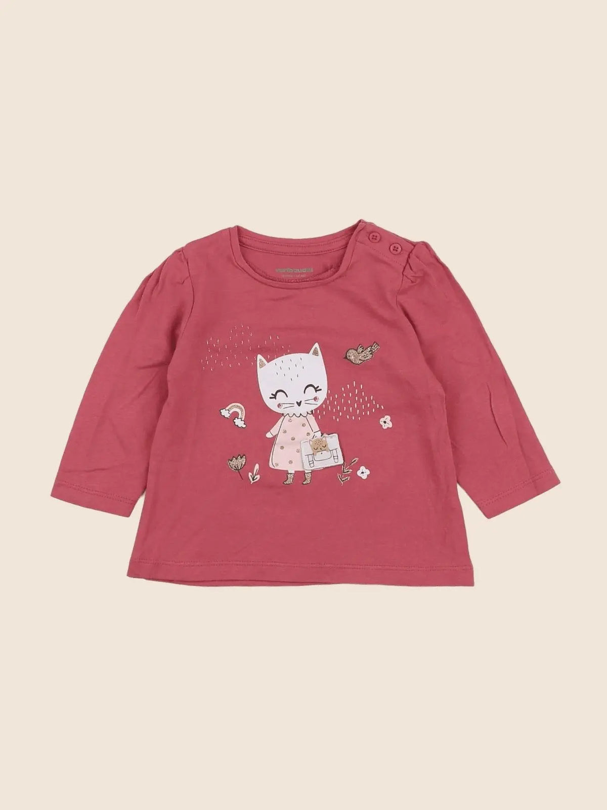 Vertbaudet - tee-shirt rose - 6 mois