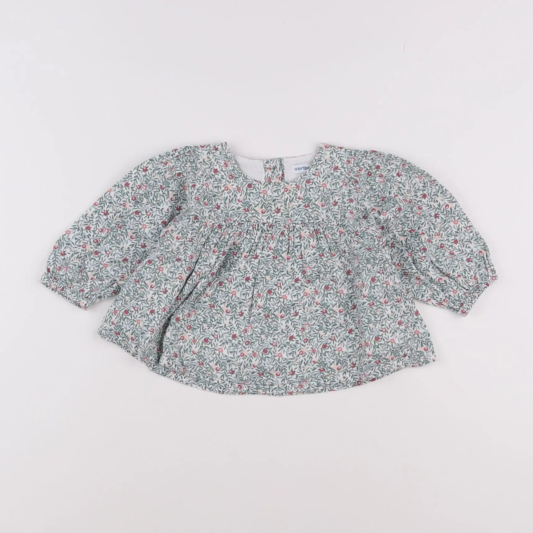 Vertbaudet - blouse vert - 12 mois