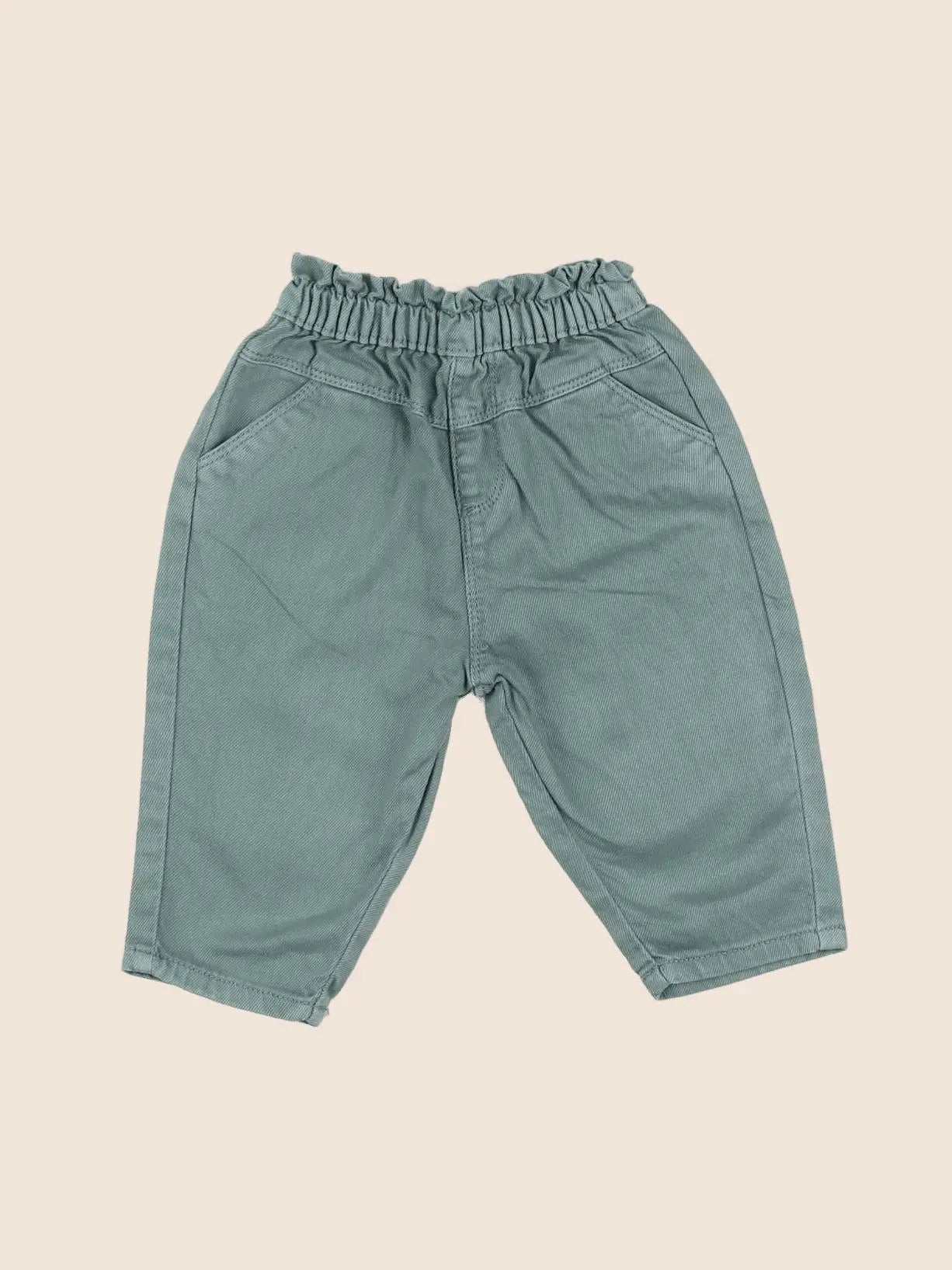 Vertbaudet - pantalon vert - 6 mois