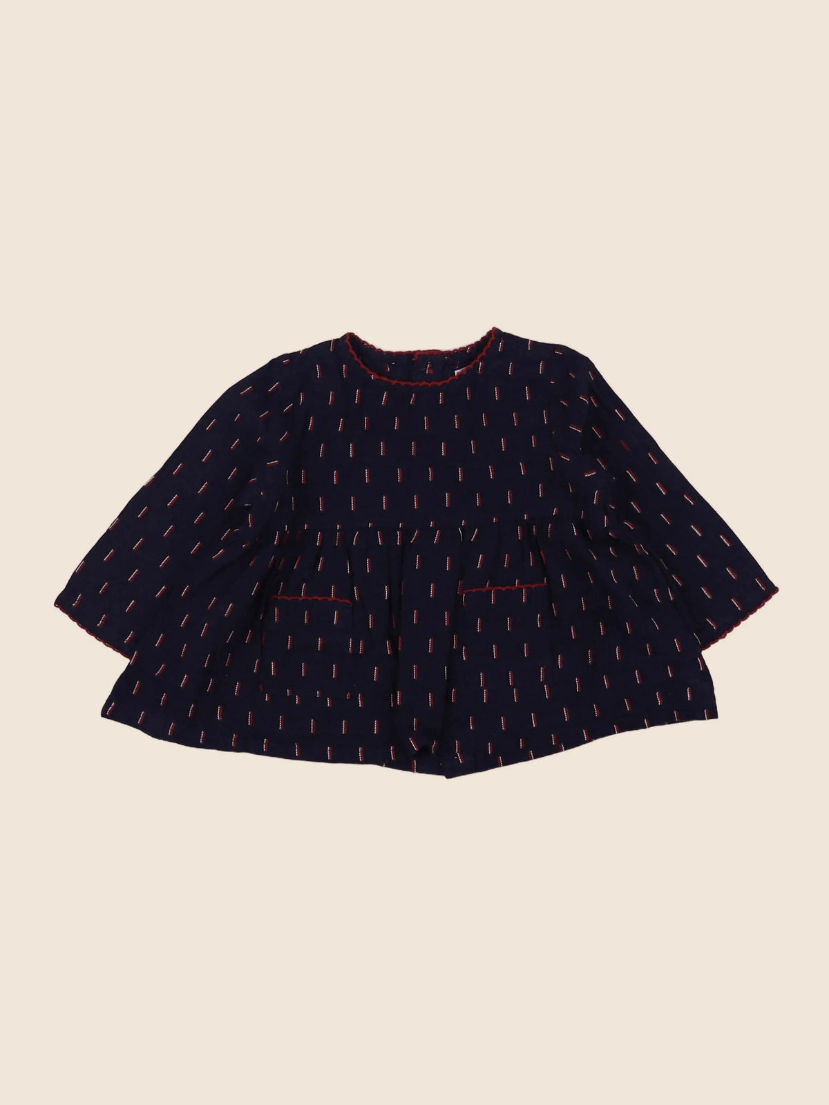 Boutchou - robe bleu, rouge - 9 mois