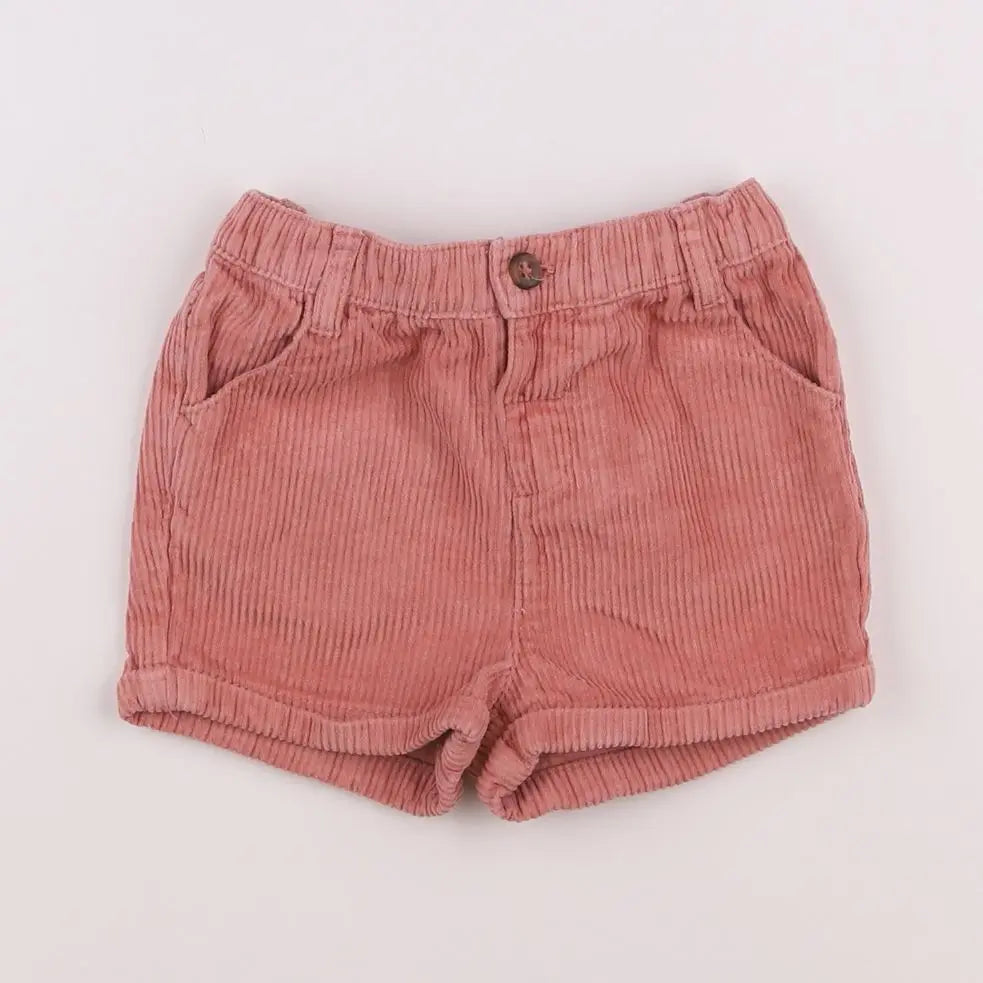 Vertbaudet - short rose - 12 mois