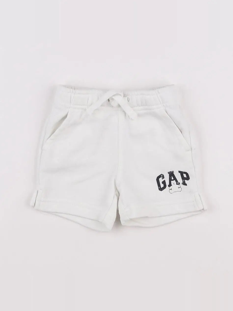 GAP - short blanc - 3/6 mois