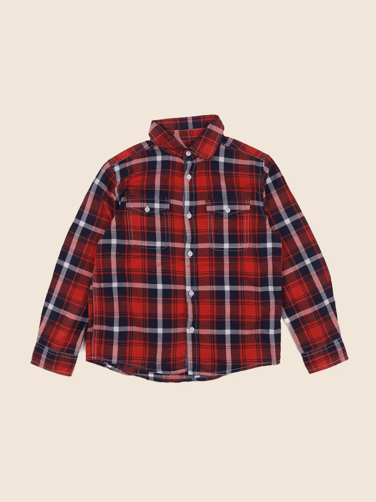 Monoprix - chemise rouge - 8 ans