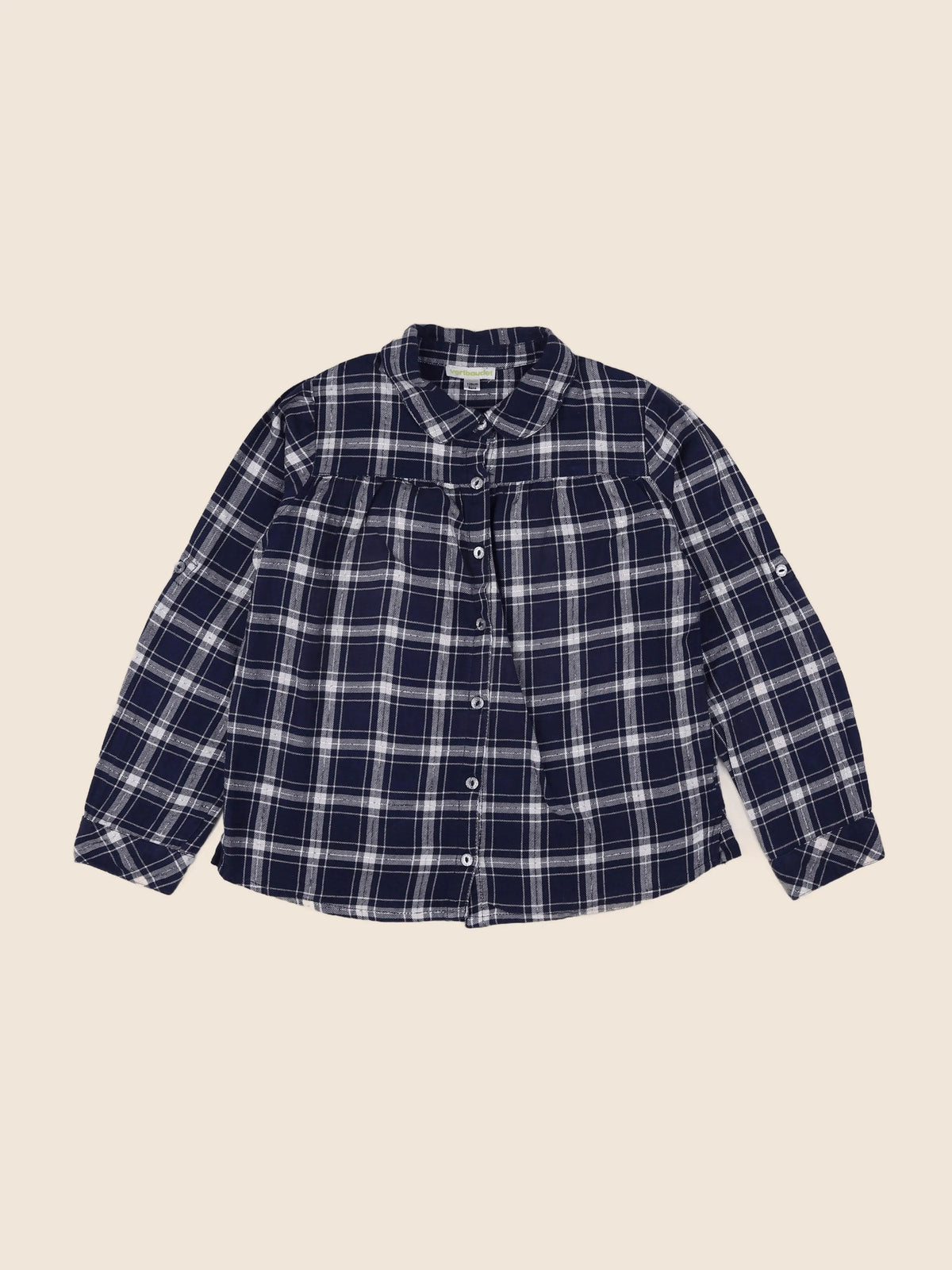 Vertbaudet - chemise bleu, argent - 8 ans