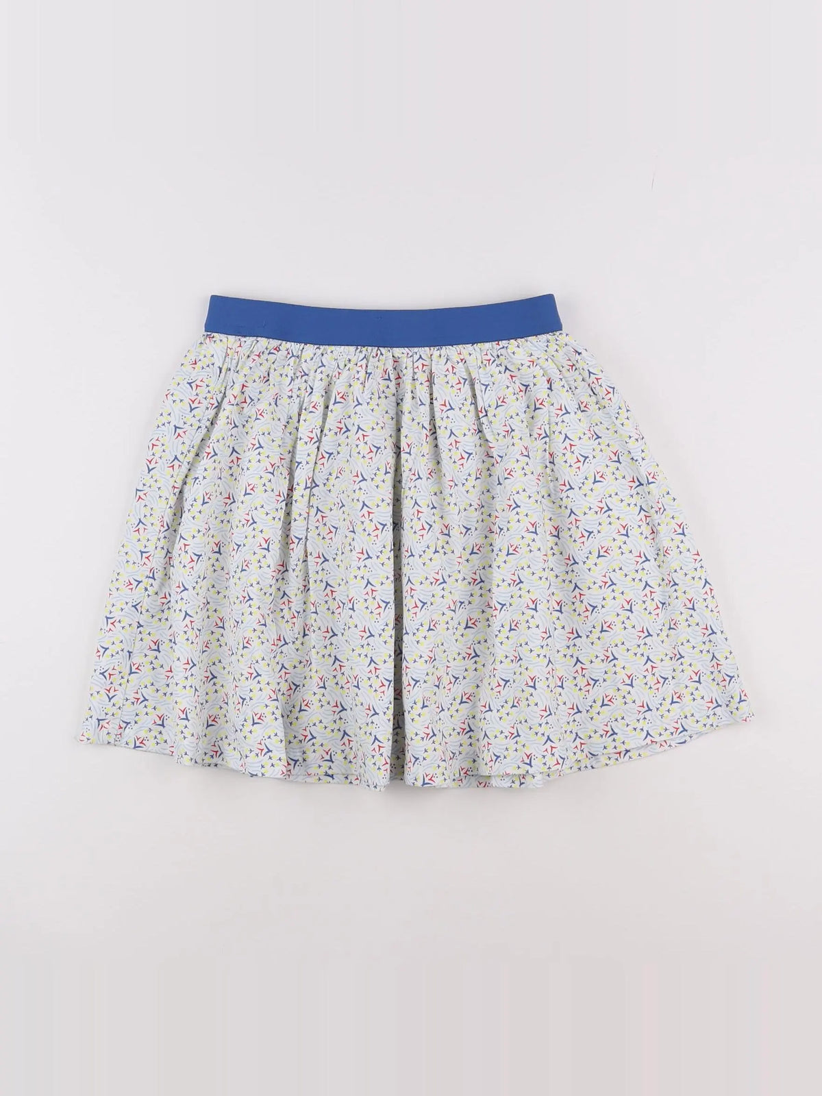 Okaidi - jupe blanc, bleu, jaune - 10 ans