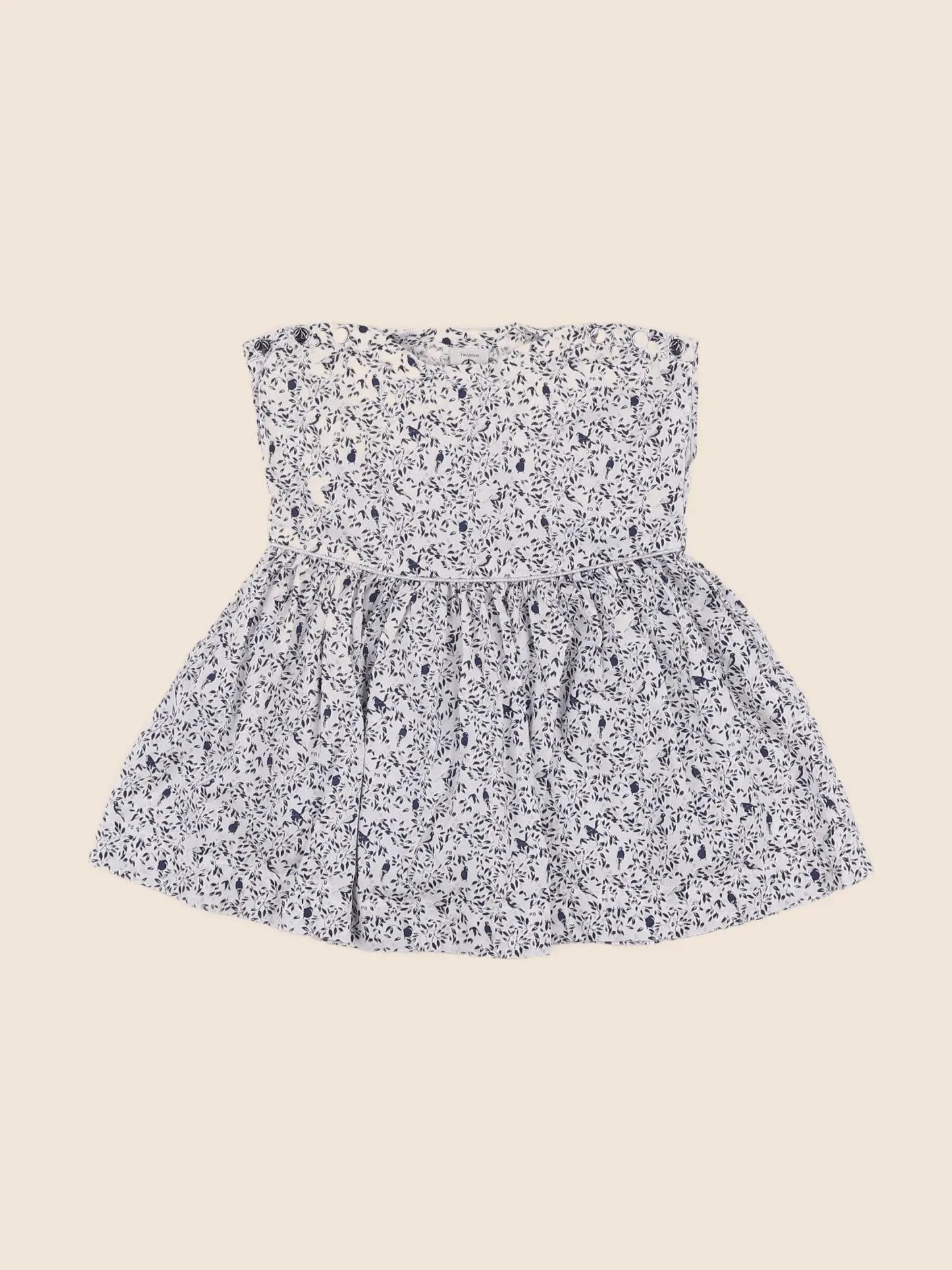 Petit Bateau - robe bleu - 3 mois