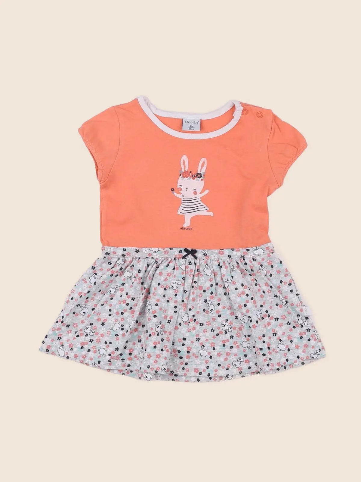Absorba - robe orange - 6 mois