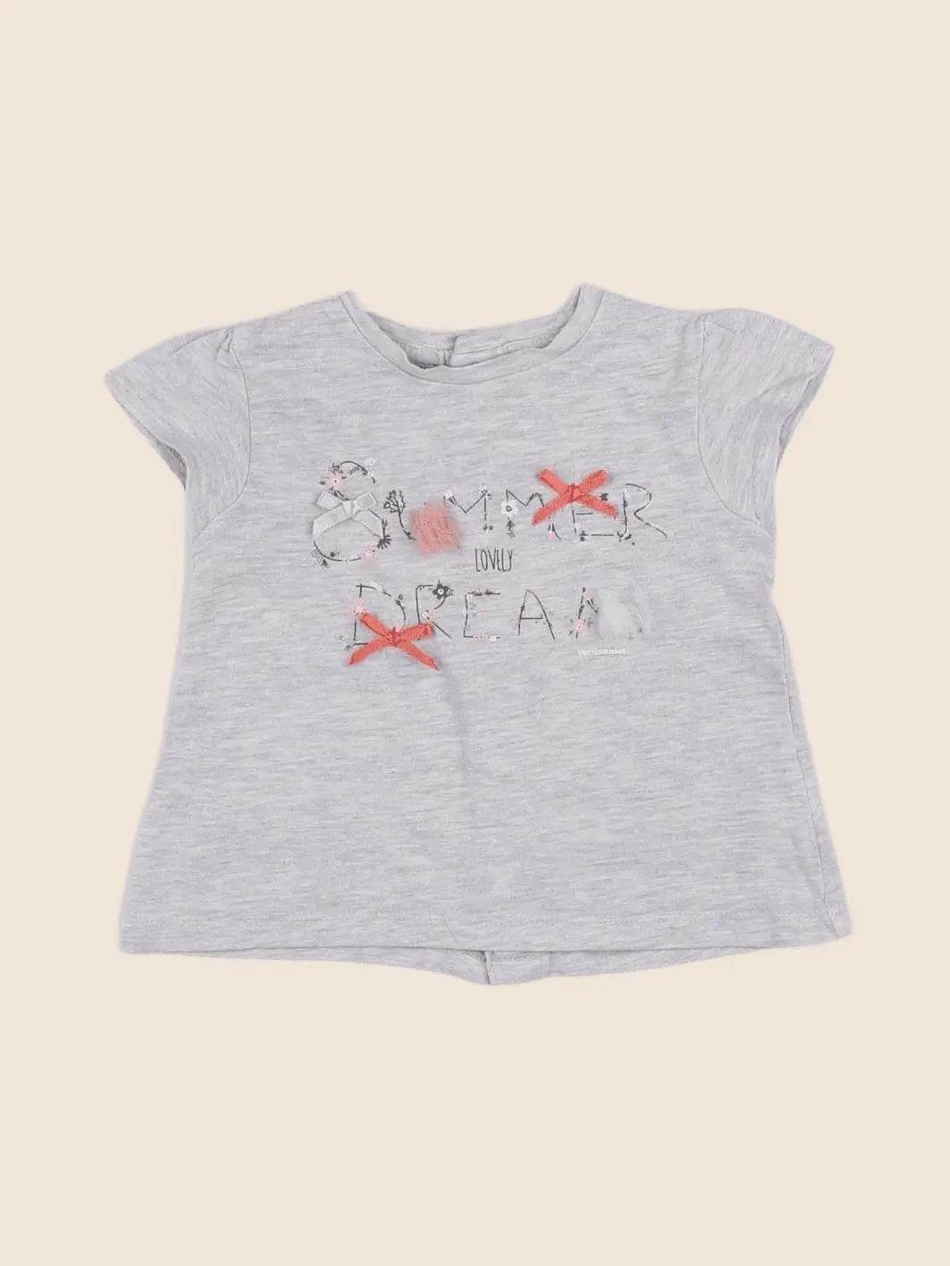 Vertbaudet - tee-shirt gris - 6 mois