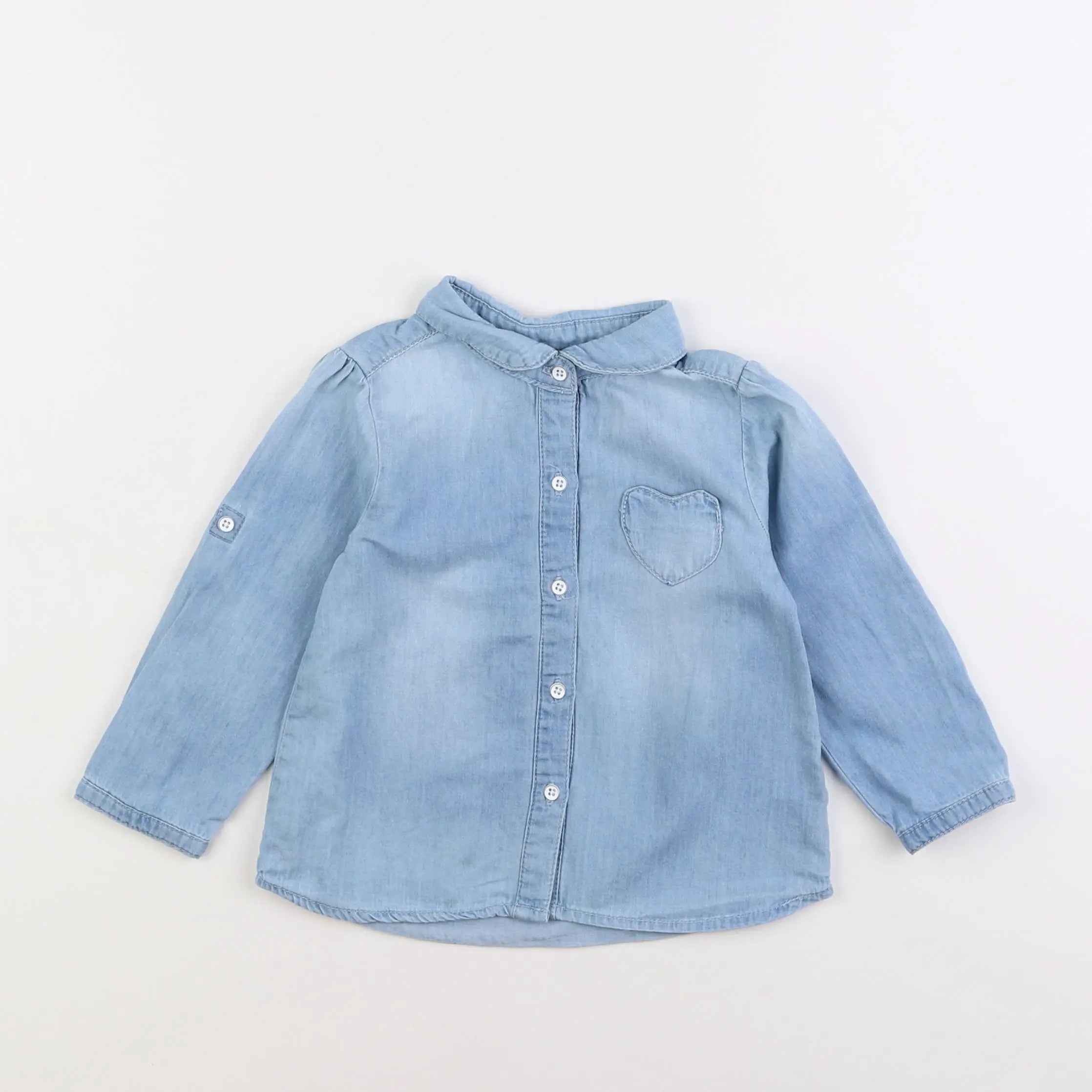 Vertbaudet - chemise bleu - 18 mois