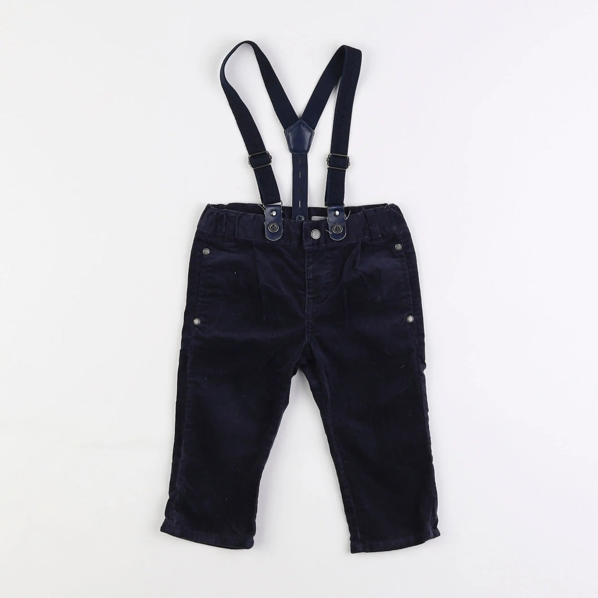 Vertbaudet - pantalon bleu - 12 mois