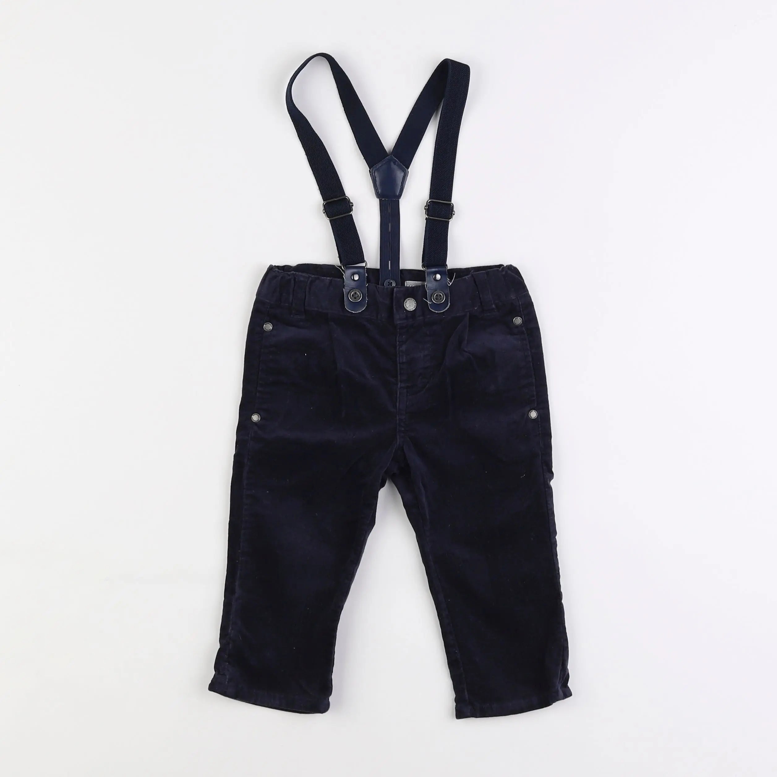 Vertbaudet - pantalon bleu - 12 mois