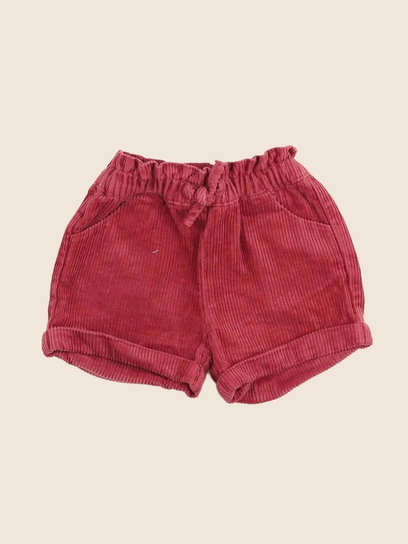 Vertbaudet - short rouge - 12 mois