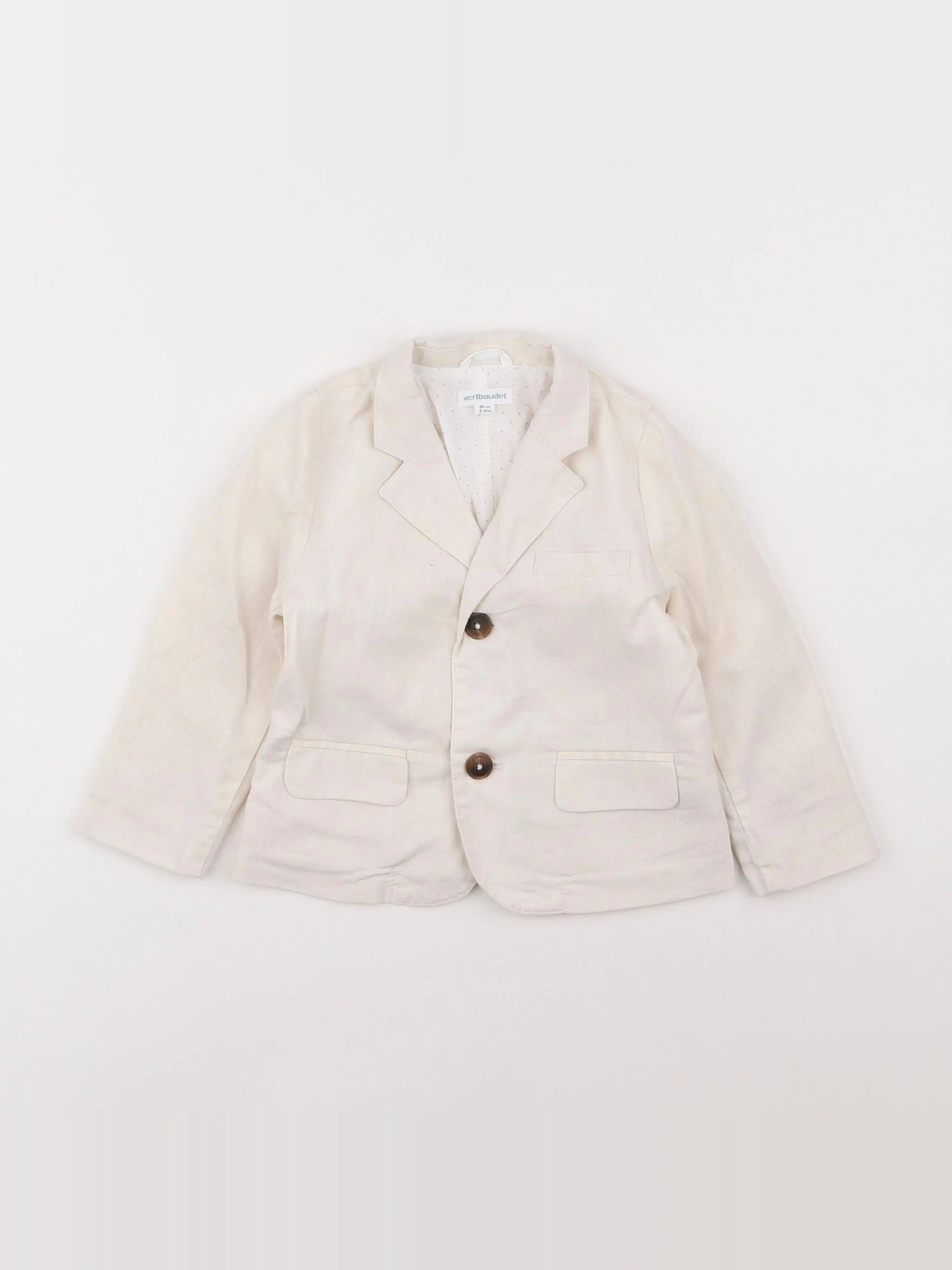 Vertbaudet - veste beige - 2 ans