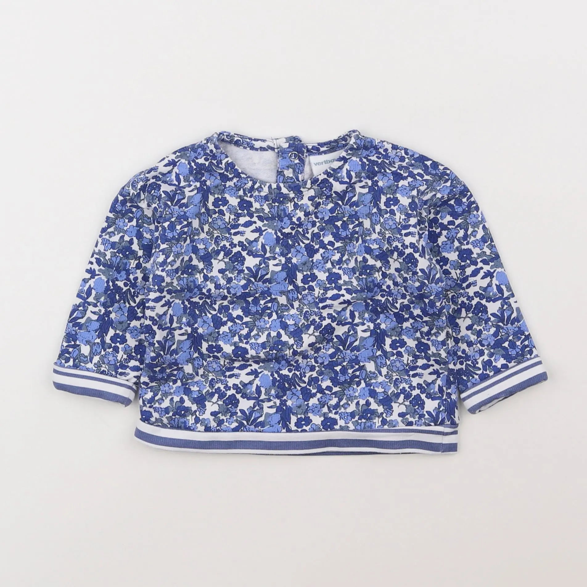 Vertbaudet - sweat bleu - 6 mois