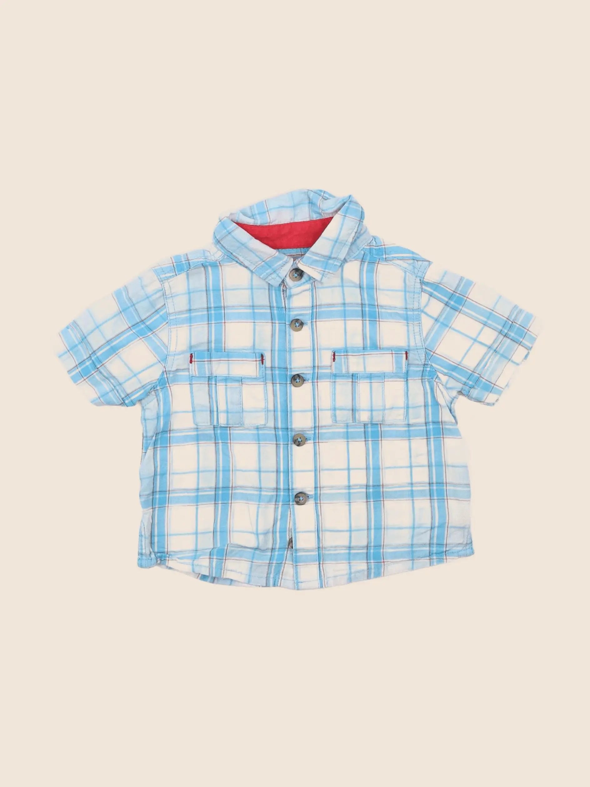 Vertbaudet - chemise bleu - 3 mois
