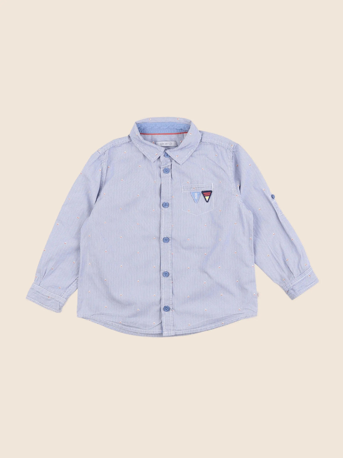 Okaidi - chemise bleu - 3 ans