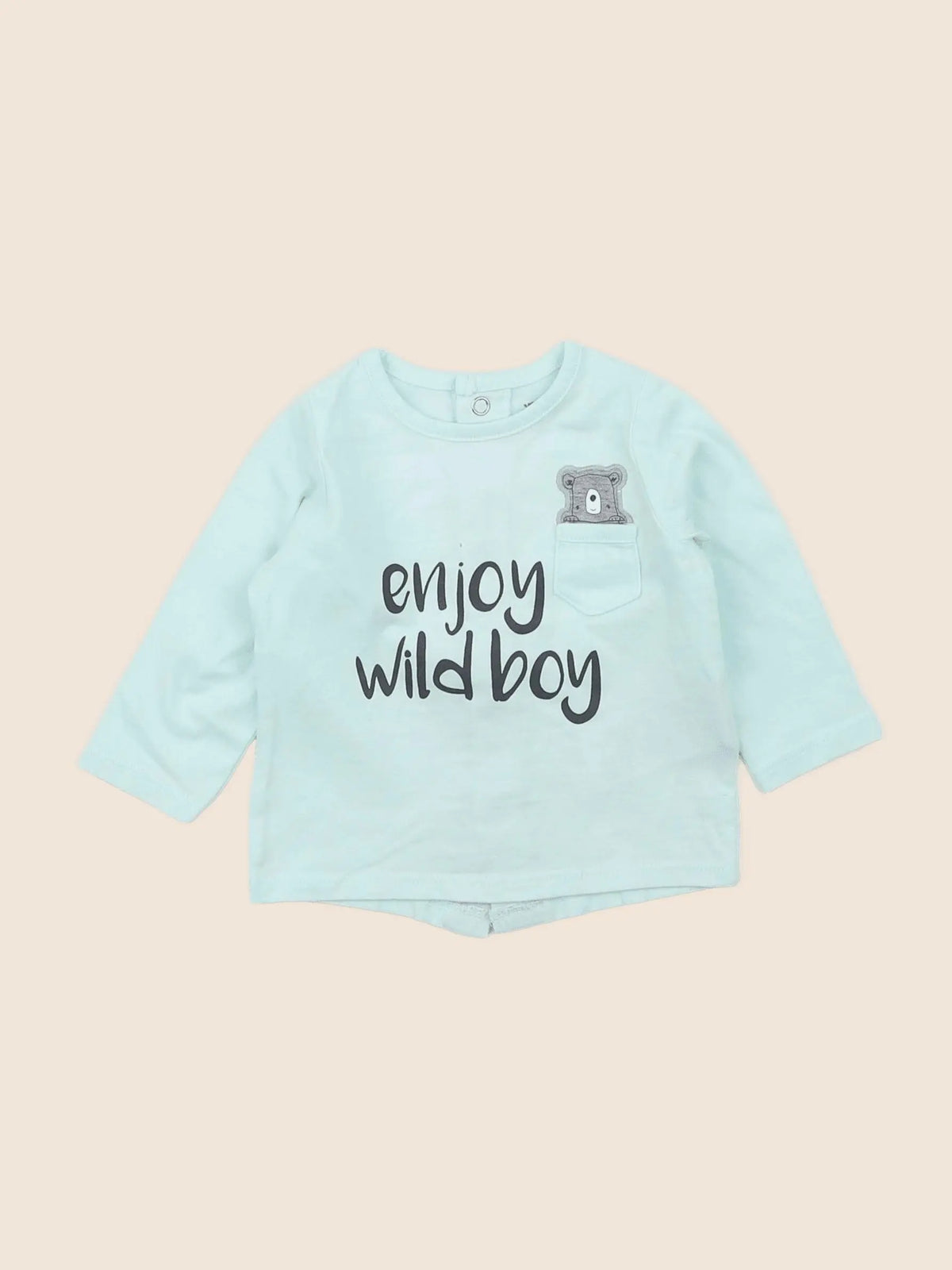 Vertbaudet - tee-shirt bleu - 3 mois