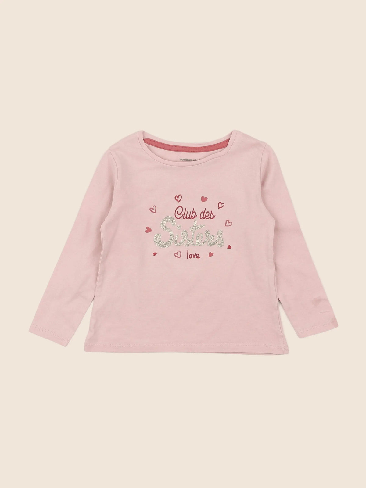 Vertbaudet - tee-shirt rose - 2 ans