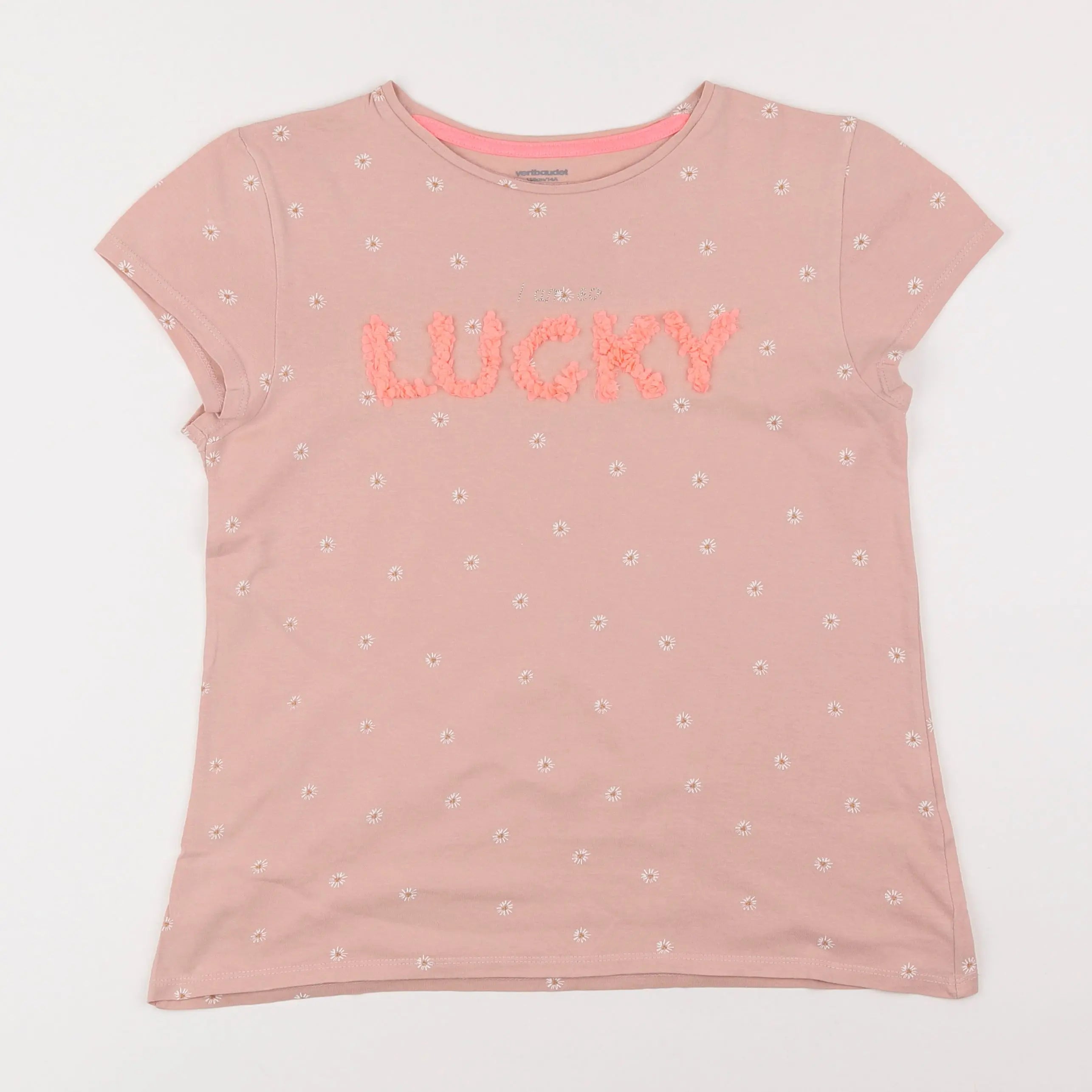 Vertbaudet - tee-shirt rose - 14 ans