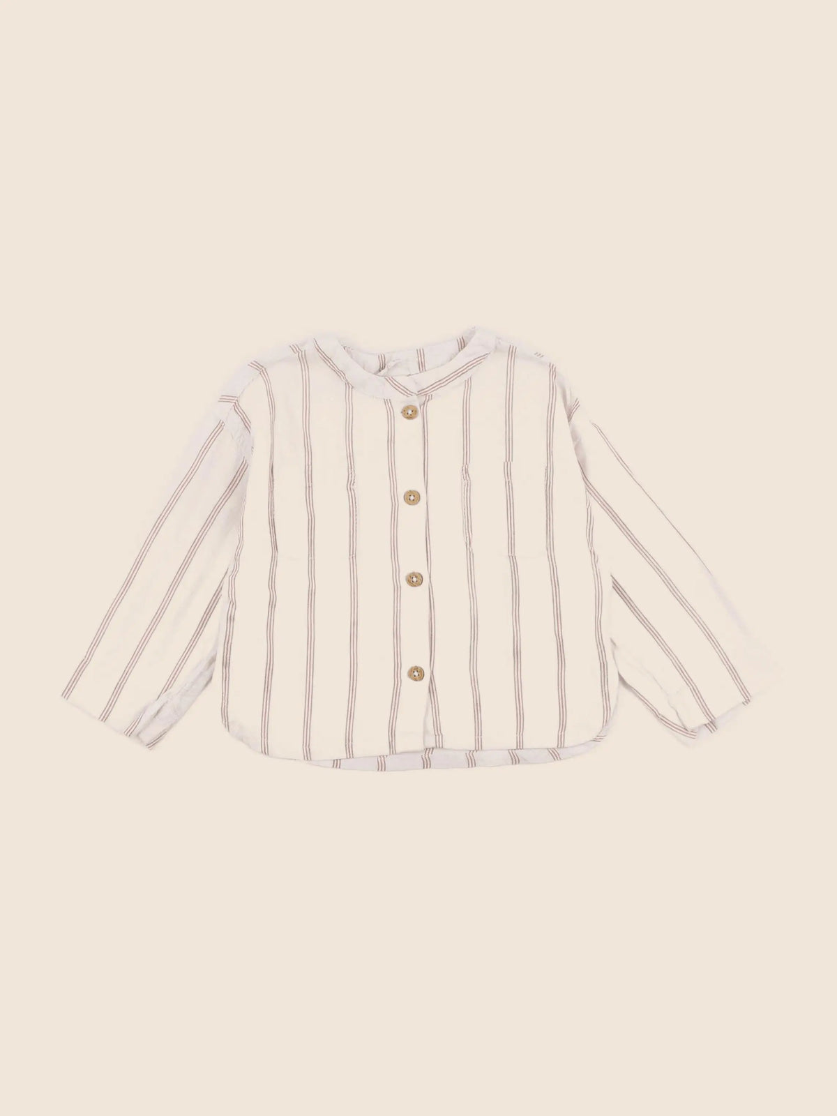 Vertbaudet - chemise beige - 6 mois