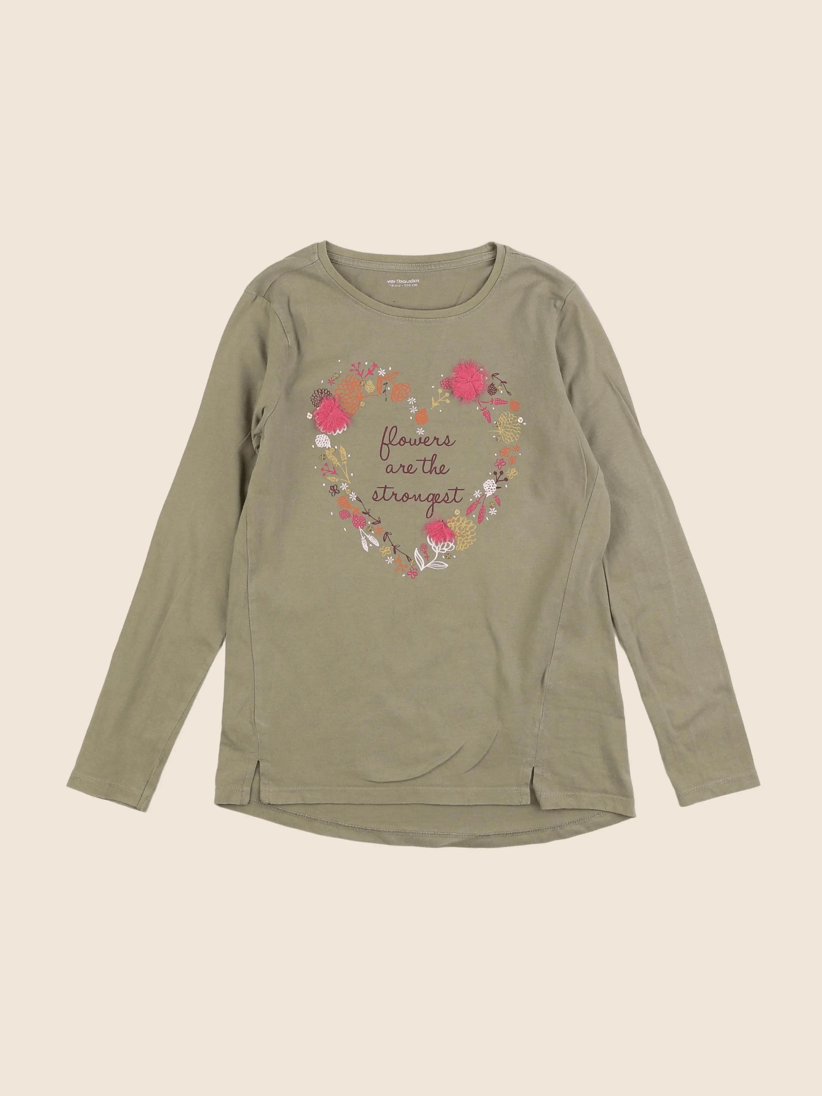 Vertbaudet - tee-shirt vert - 10 ans