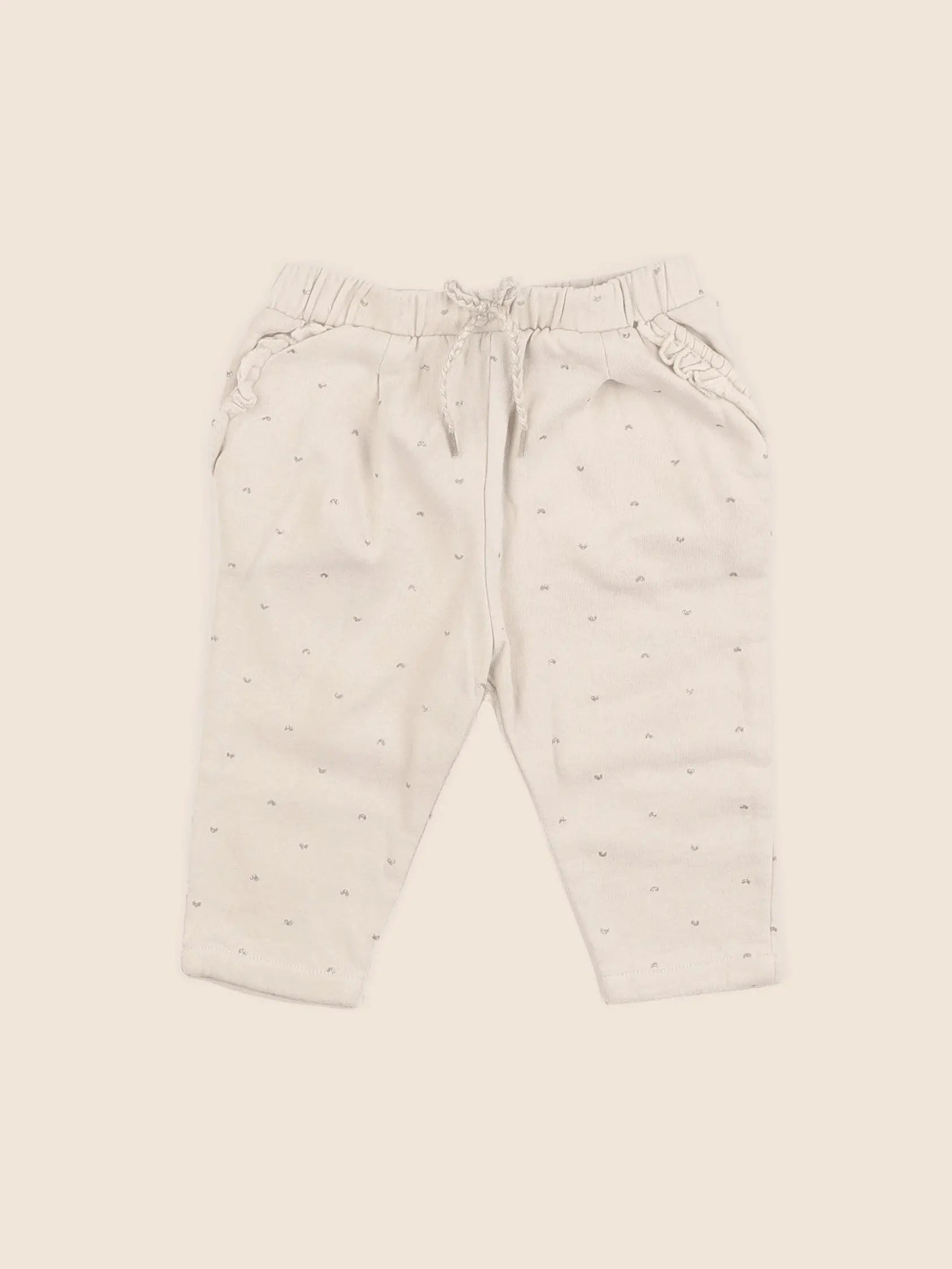 Vertbaudet - pantalon velours beige - 9 mois
