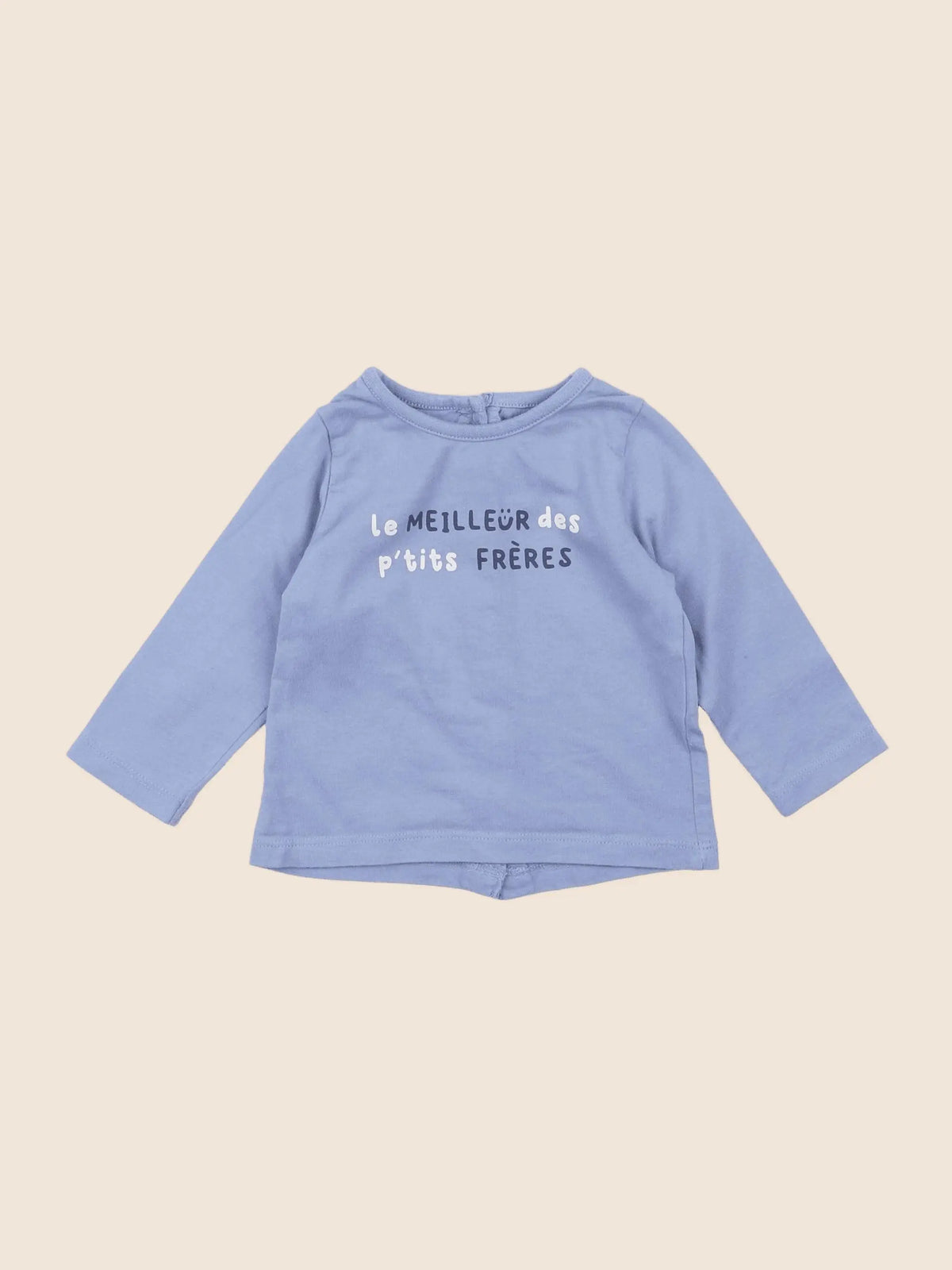 Vertbaudet - tee-shirt bleu - 6 mois